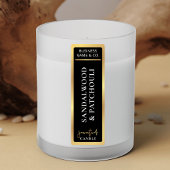 Elegante einfache Black & Gold Tamper Proof Candle Etiketten