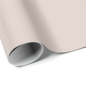 Elegante, einfache Blankvorlage Beige Solid Color Geschenkpapier (Rolleneckpunkt)