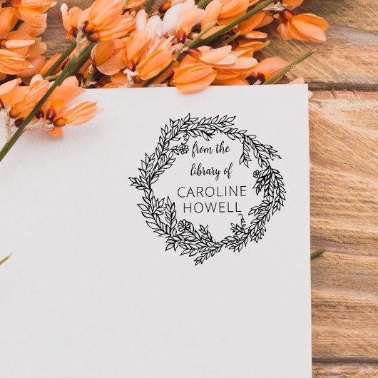 Elegante, einfache Blätter aus der Bibliothek des  Permastempel