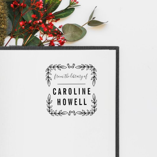 Elegante, einfache Blätter aus der Bibliothek des  Permastempel