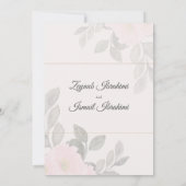 Elegante einfache Blätter islamische muslimische H Einladung (Rückseite)