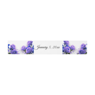 Elegante einfache blaue Rosen - Liebe steht in Blü Einladungsbanderole