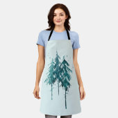 Elegante, einfache Blaugrün-grüne Wasserpfeifenbäu Schürze (Getragen)