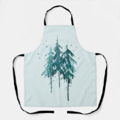 Elegante, einfache Blaugrün-grüne Wasserpfeifenbäu Schürze (Vorderseite)