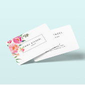 Elegante Einfache Blume Wasserfarben Business Card
