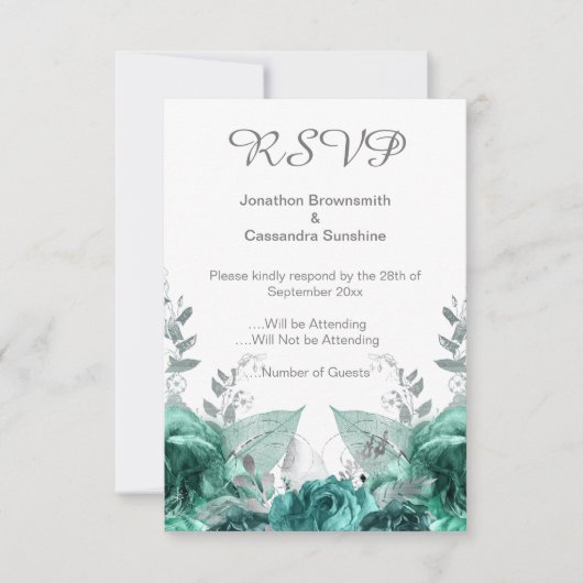 ELEGANTE EINFACHE BLUMENGREEN METALLIKISCHE UAWG EINLADUNG (Vorderseite)