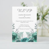 ELEGANTE EINFACHE BLUMENGREEN METALLIKISCHE UAWG EINLADUNG (Stehend Vorderseite)