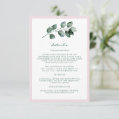 Elegante einfache botanische Blätter Hochzeiten De Begleitkarte (Stehend Vorderseite)