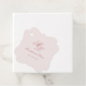 Elegante einfache Bracket Pink Monogram Tag Geschenkanhänger (Beispiel)