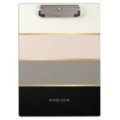 Elegante einfache, breite Streifen mit beliebigem Klemmbrett (Vorderseite)