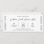 Elegante Einfache Business Event Ticket Eintrittsk Einladung (Vorderseite)