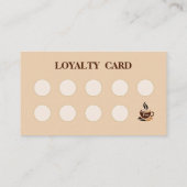Elegante, einfache Café Loyalty Card Visitenkarte (Rückseite)