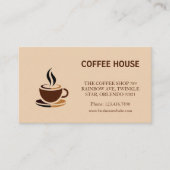 Elegante, einfache Café Loyalty Card Visitenkarte (Vorderseite)