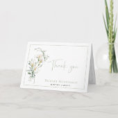 Elegante einfache Calla-Lilie Eukalyptus Beileid Dankeskarte (Vorderseite)