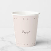 Elegante einfache christliche Taufe Pappbecher (Rückseite)