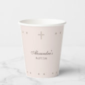 Elegante einfache christliche Taufe Pappbecher (Vorderseite)