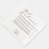 Elegante einfache Couple Fun Fakten Modernes Minim Serviette (Ecke)