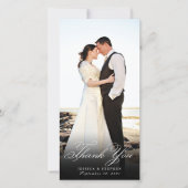 Elegante einfache Dankeschön 8x4 vertikale Fotokar Dankeskarte (Vorderseite)