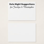 Elegante, einfache Date Night Suggestionen Weiße K (Vorne & Hinten)