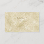 Elegante Einfache Elfenbein & Gold Beruflich Visitenkarte (Rückseite)