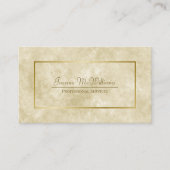 Elegante Einfache Elfenbein & Gold Beruflich Visitenkarte (Vorderseite)