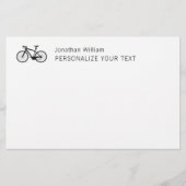 Elegante Einfache Fahrradhalle Retro Personal Stat Briefpapier (Vorderseite)