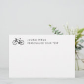 Elegante Einfache Fahrradhalle Retro Personal Stat Briefpapier (Stehend Vorderseite)