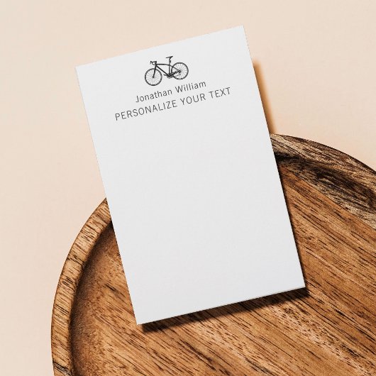 Elegante Einfache Fahrradhalle Retro Personal Stat Briefpapier