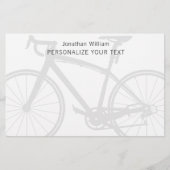 Elegante Einfache Fahrradhalle Retro Personal Stat Briefpapier (Vorderseite)