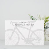 Elegante Einfache Fahrradhalle Retro Personal Stat Briefpapier (Stehend Vorderseite)