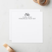 Elegante Einfache Fahrradhalle Retro Personal Stat Mitteilungskarte (Vorderseite/Rückseite Beispiel)