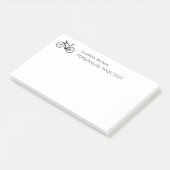 Elegante Einfache Fahrradhalle Retro Personal Stat Post-it Klebezettel (angewinkelt)