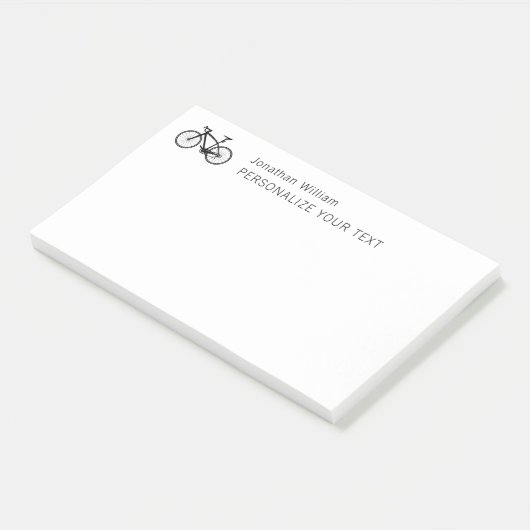 Elegante Einfache Fahrradhalle Retro Personal Stat Post-it Klebezettel (angewinkelt)