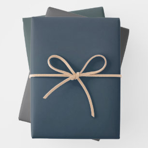Elegante einfache festliche moderne Vintage-Schatt Geschenkpapier Set