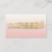 Elegante Einfache Foil Pinselstriche Visitenkarte (Rückseite)
