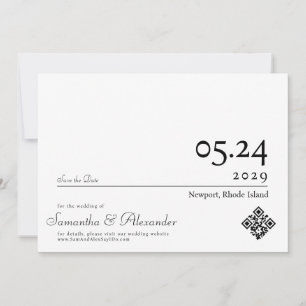 Elegante einfache formelle Schrift Nicht-Photo-Hoc Save The Date