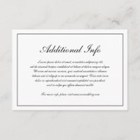Elegante einfache formelle Schwarz-Weiß-Hochzeit