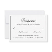 Elegante einfache formelle Schwarz-Weiß-Hochzeit