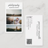 Elegante einfache Fotosammlung Moderne Fotografie Visitenkarte (Vorne/Hinten)