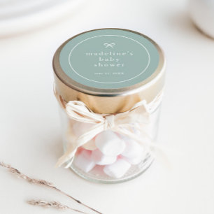 Elegante, einfache Gender Neutral Baby Dusche Runder Aufkleber