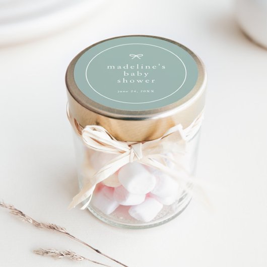 Elegante, einfache Gender Neutral Baby Dusche Runder Aufkleber