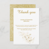 ELEGANTE EINFACHE GOLD-GLITZER-REVERSE DANKEN EINLADUNG (Vorne/Hinten)