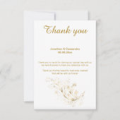 ELEGANTE EINFACHE GOLD LEAF GOLD REVERSE DANK EINLADUNG (Vorderseite)