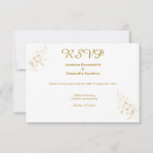 ELEGANTE EINFACHE GOLD LEAF GOLD REVERSE UAWG EINLADUNG (Vorderseite)