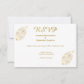 ELEGANTE EINFACHE GOLD LEAF GOLD UAWG EINLADUNG (Vorderseite)