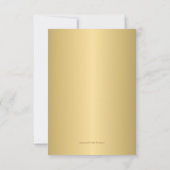 Elegante einfache Goldfarbenwahl RSVP Karte (Rückseite)