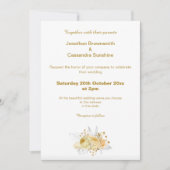 ELEGANTE EINFACHE GOLDFLORALLE EINFACHE BREITE EINLADUNG (Vorderseite)