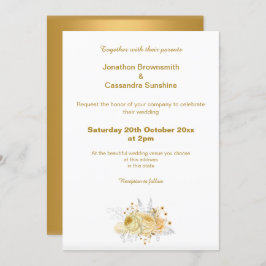 ELEGANTE EINFACHE GOLDFLORALLE EINFACHE BREITE EINLADUNG