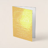 Elegante, einfache Goldmedaille Hochzeit Folienkarte (Vorderseite)