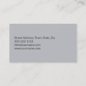 Elegante einfache, graue, gesunde Lebensweise/ernä Visitenkarte (Rückseite)